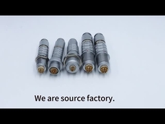 Kompatybilne męskie żeńskie medyczne złącza metalowe typu push-pull i kable okrągłe